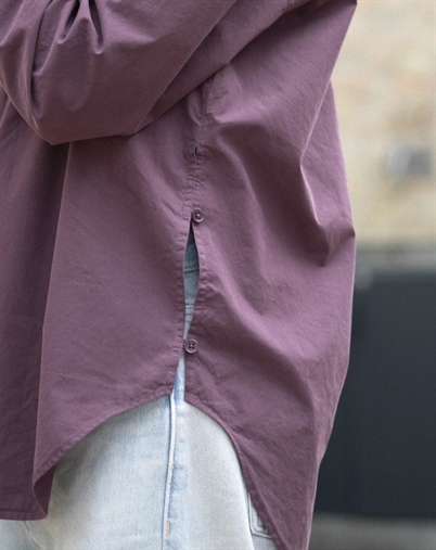 Elsk - Poplin Skjorte - Aged Maroon
